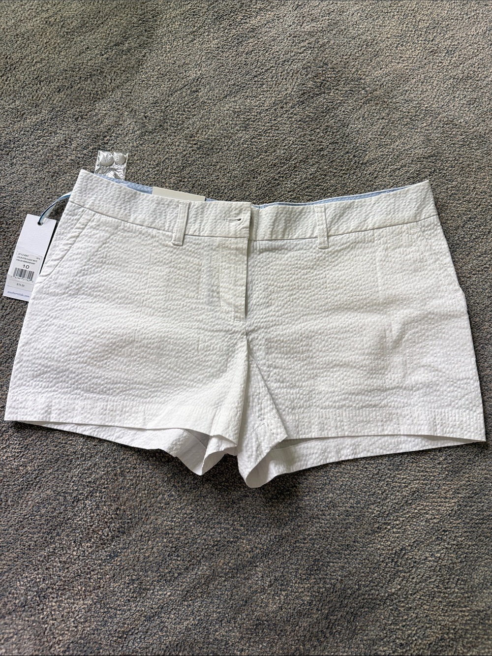 Southern Tide White Seersucker Shorts NWT Women's 3” Shorts